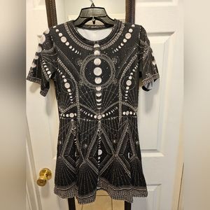 Blackmilk Art Deco Moons Shirt Dress
